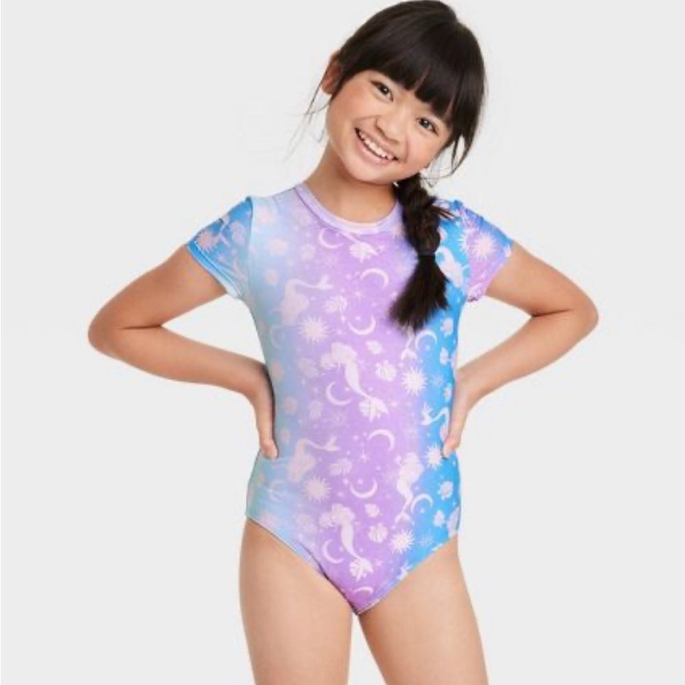 Girls' Mermaid One Piece Rash Guard - Cat & Jack
